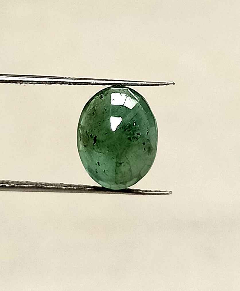7_59d7f111-e668-4bc1-9bb2-5c2c01649d3d 2.15 Cts Natural Zambian Emerald Gemstone Oval Cut 8.8*6.9 MM EM87