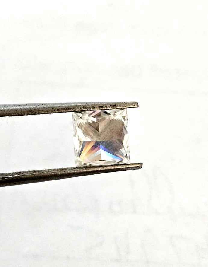 2.50 Cts Certified Princess Cut 7 MM Lab Grown Diamond Solitaire WATCH VIDEO