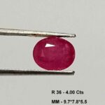 4.00 Cts Natural Mozambique Ruby Gemstone Oval Cut 9.7*7.8 MM R36