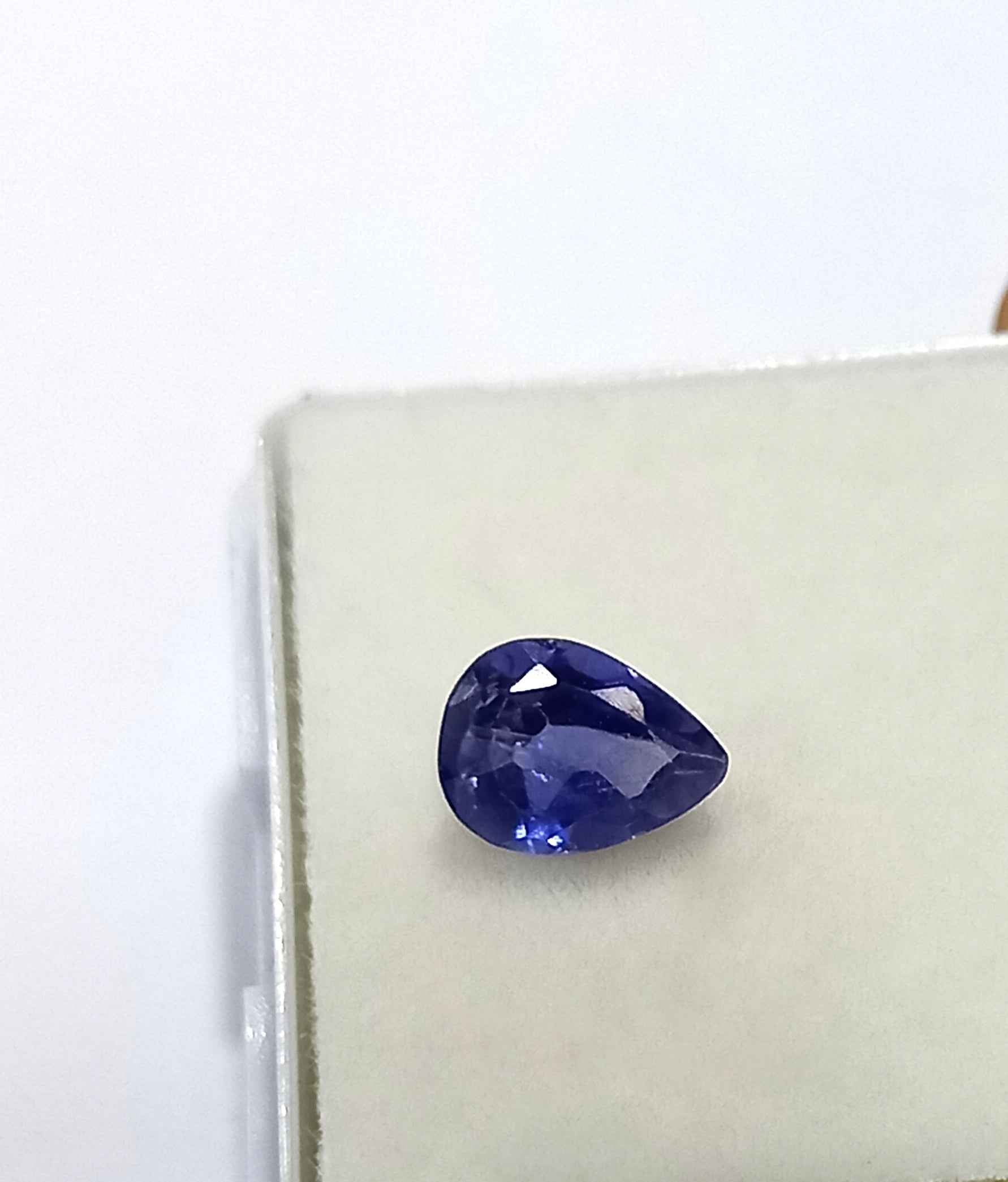1.20 Cts Natural Sri Lankan Blue Sapphire Gemstone Pear Cut 7.7*5.8 MM BS292