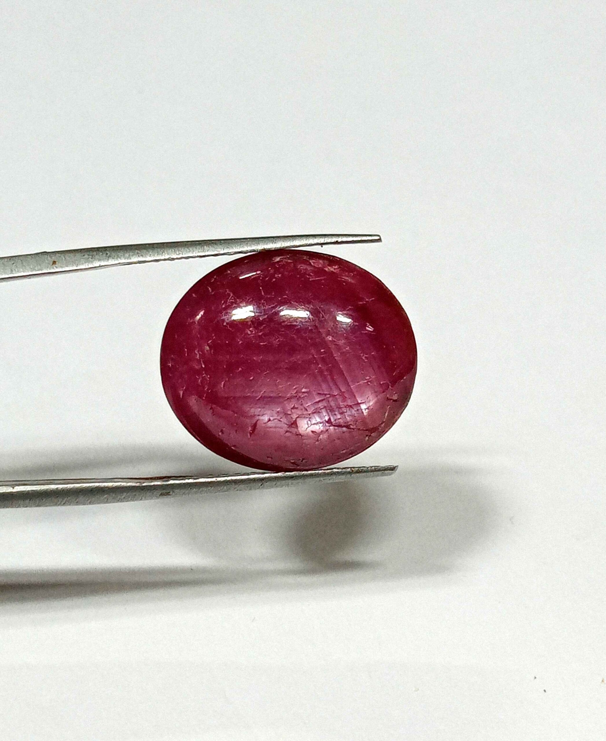 21.85 Cts Natural Myanmar Red Ruby Gemstone Oval Cabochon 18.9*16.2 MM R427