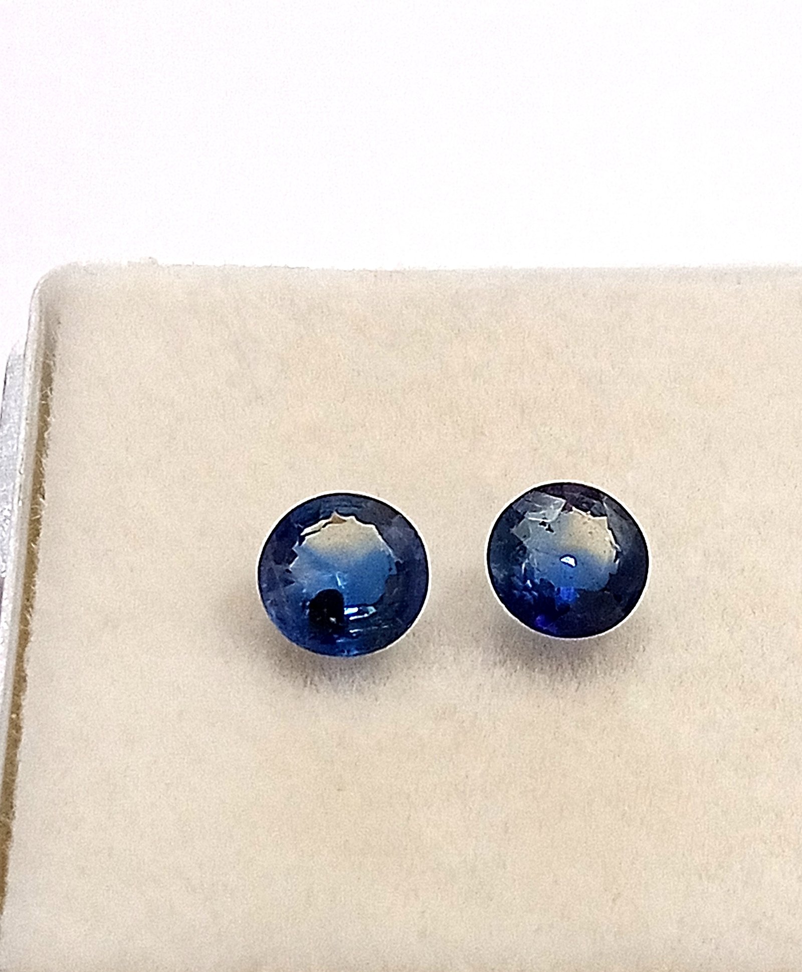 1.10 Cts 2 Pcs Kashmir Blue Sapphire Natural Gemstone Round Cut 5*5 MM KBS12 - Image 7