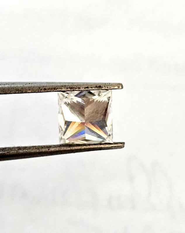 2.50 Cts Certified Princess Cut 7 MM Lab Grown Diamond Solitaire WATCH VIDEO