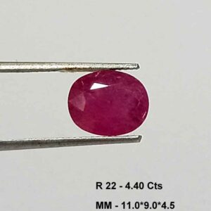 4.40 Cts Oval Cut Natural Mozambique Pink Ruby Gemstone 11*9 MM R22