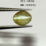 1.06 Cts Chrysoberyl Cats Eye Gemstone Sri Lanka Kanak Khet Oval 7.5*6 MM CE3