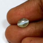 1.06 Cts Chrysoberyl Cats Eye Gemstone Sri Lanka Kanak Khet Oval 7.5*6 MM CE3