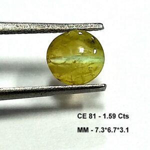1.59 Cts Natural Chrysoberyl Cats Eye Gemstone Oval Cabochon 7.3*6.7 MM CE81 Sri Lanka Kanak Khet