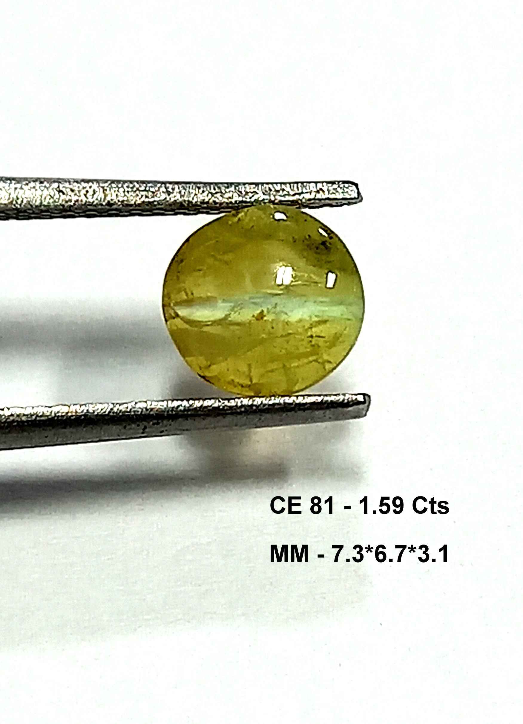 1.59 Cts Natural Chrysoberyl Cats Eye Gemstone Oval Cabochon 7.3*6.7 MM CE81 Sri Lanka Kanak Khet