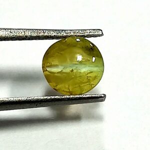 1.59 Cts Natural Chrysoberyl Cats Eye Gemstone Oval Cabochon 7.3*6.7 MM CE81 Sri Lanka Kanak Khet