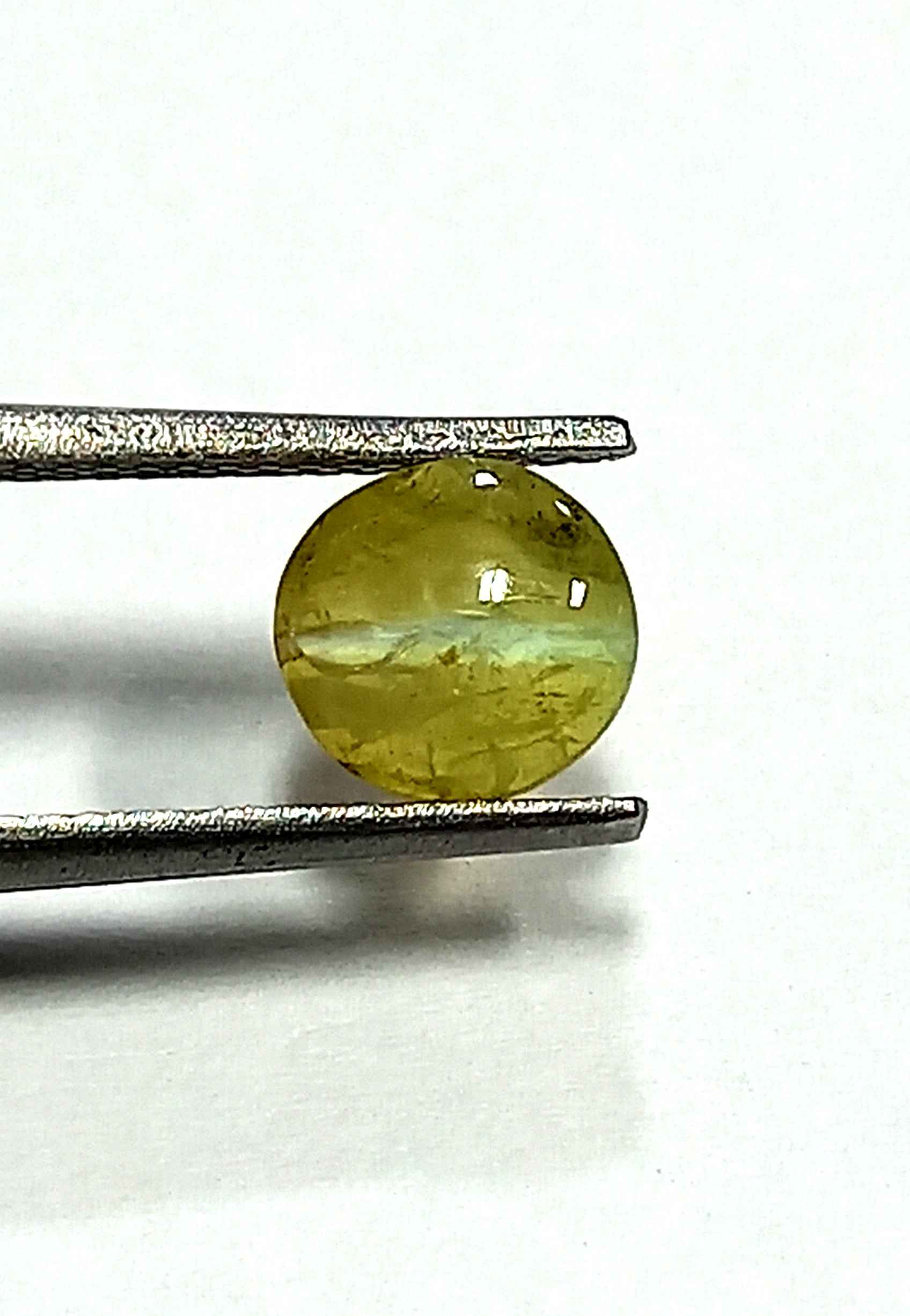 1.59 Cts Natural Chrysoberyl Cats Eye Gemstone Oval Cabochon 7.3*6.7 MM CE81 Sri Lanka Kanak Khet