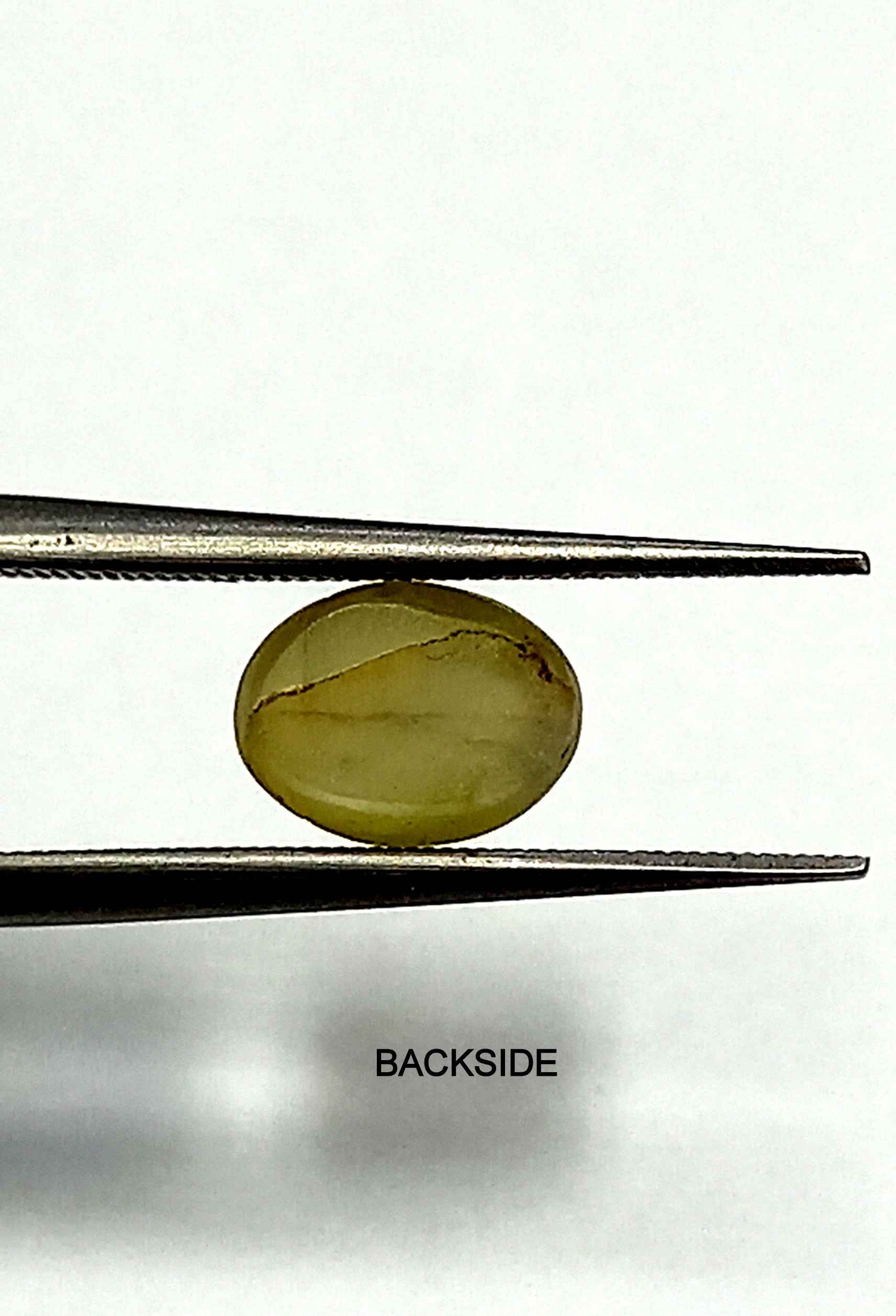 1.43 Cts Chrysoberyl Cats Eye Gemstone Oval Cabochon 6.9*5.2 MM Sri Lanka Kanak Khet CE28