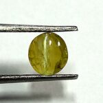 1.59 Cts Natural Chrysoberyl Cats Eye Gemstone Oval Cabochon 7.3*6.7 MM CE81 Sri Lanka Kanak Khet