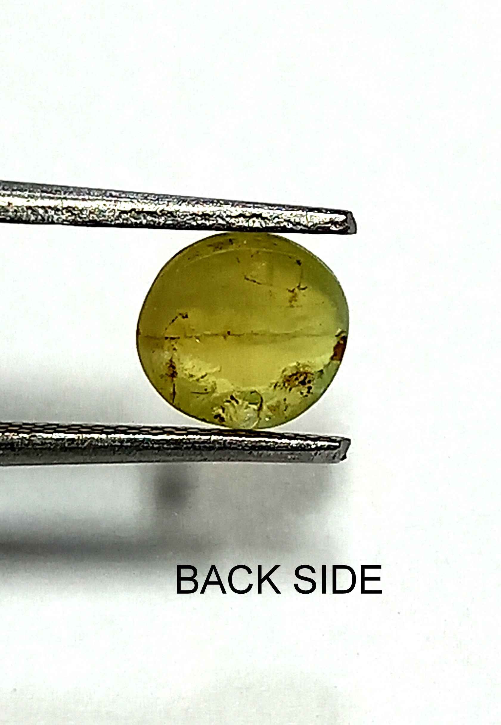 1.59 Cts Natural Chrysoberyl Cats Eye Gemstone Oval Cabochon 7.3*6.7 MM CE81 Sri Lanka Kanak Khet