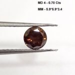 0.70 Cts Moissanite Diamond Round Cut