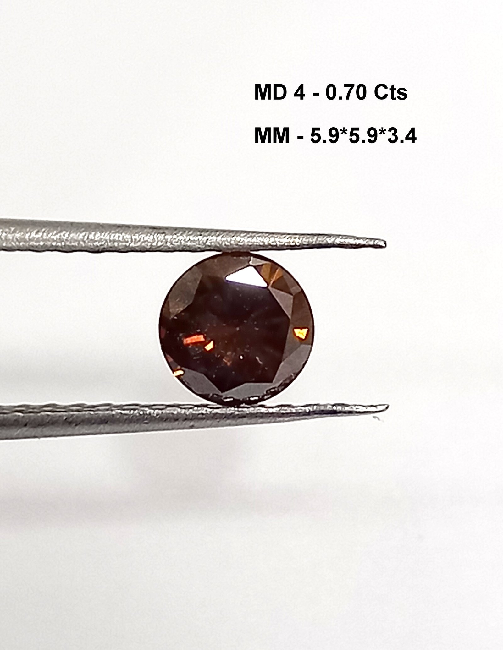 0.70 Cts Moissanite Diamond Round Cut