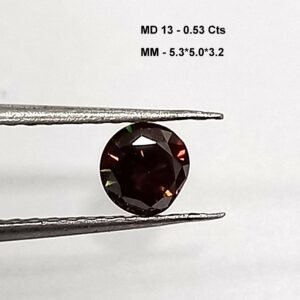 0.53 Cts Round Cut Natural Moissanite Diamond