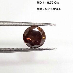 0.70 Cts Moissanite Diamond Natural Round Cut 5.9*5.9 MM MD4