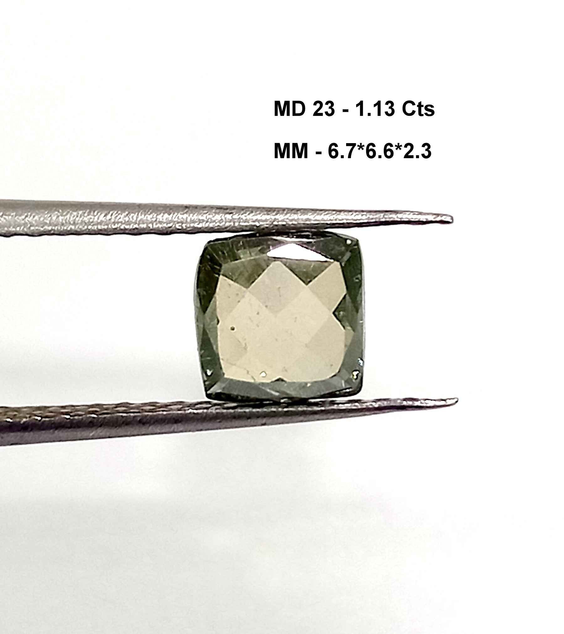 1.13 Cts Natural Moissanite Diamond Cushion Cut 6.7*6.6 MM MD23