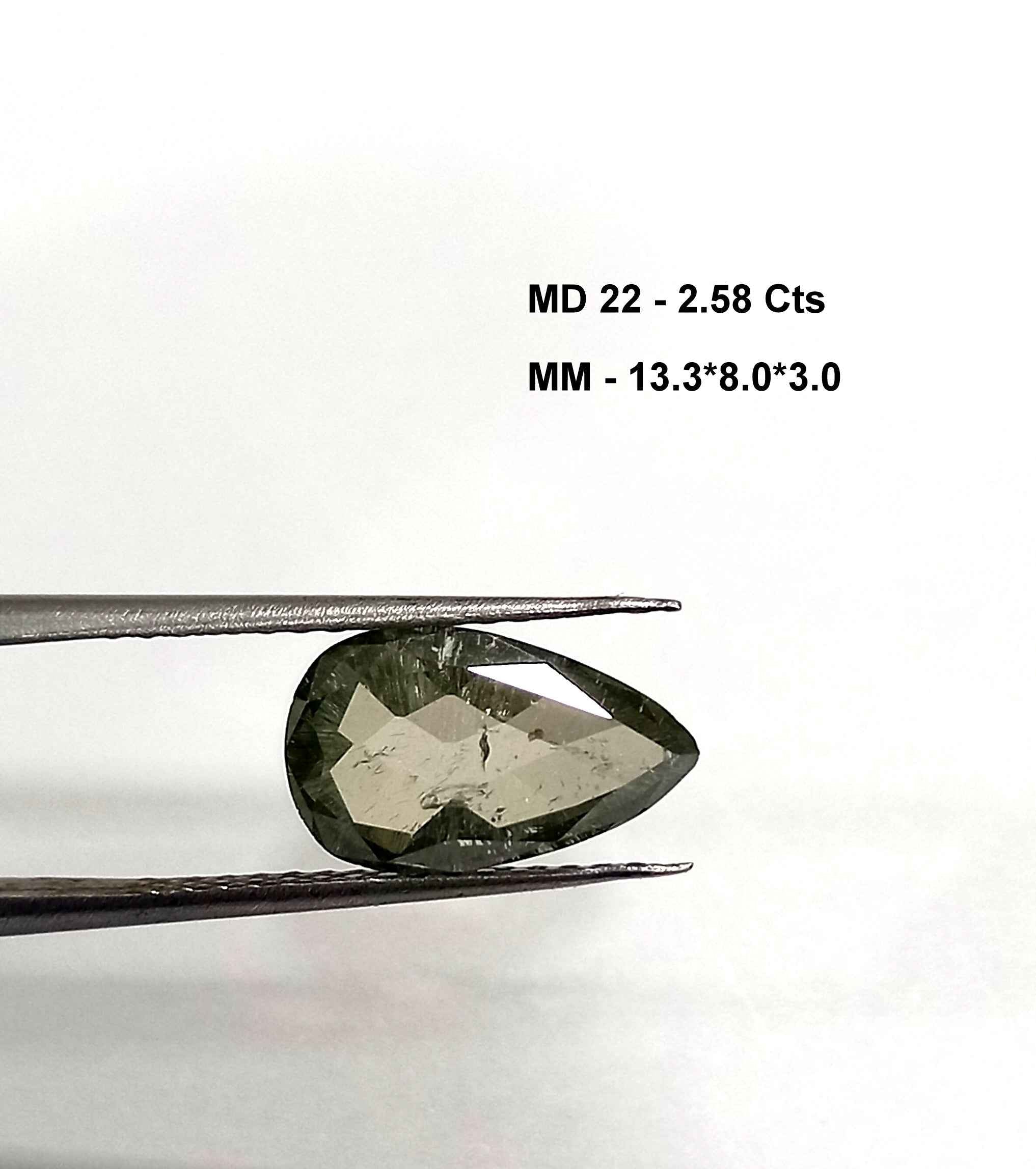 MossiniteDiamondGemstone1_74139856-b7e9-4adc-ac4f-2806fb5162ef 2.58 Cts Pear Cut Moissanite Diamond Natural 13.3*8.0 MM MD22