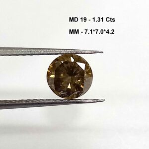 1.31 Cts Moissanite Diamond Natural Round Cut 7.1*7 MM MD19