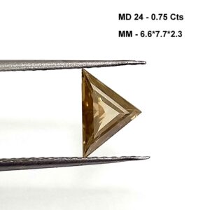 0.75 Cts Moissanite Diamond Natural Triangle Cut 6.6*7.7 MM MD24