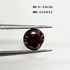 0.53 Cts Round Cut Natural Moissanite Diamond 5.3*5 MM MD13