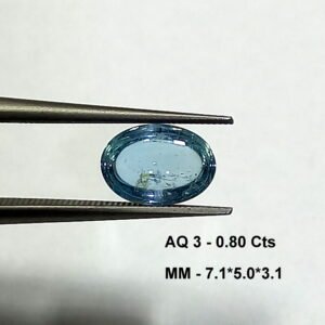 0.80 Cts Brazil Aquamarine Cabochon Gemstone Oval Blue