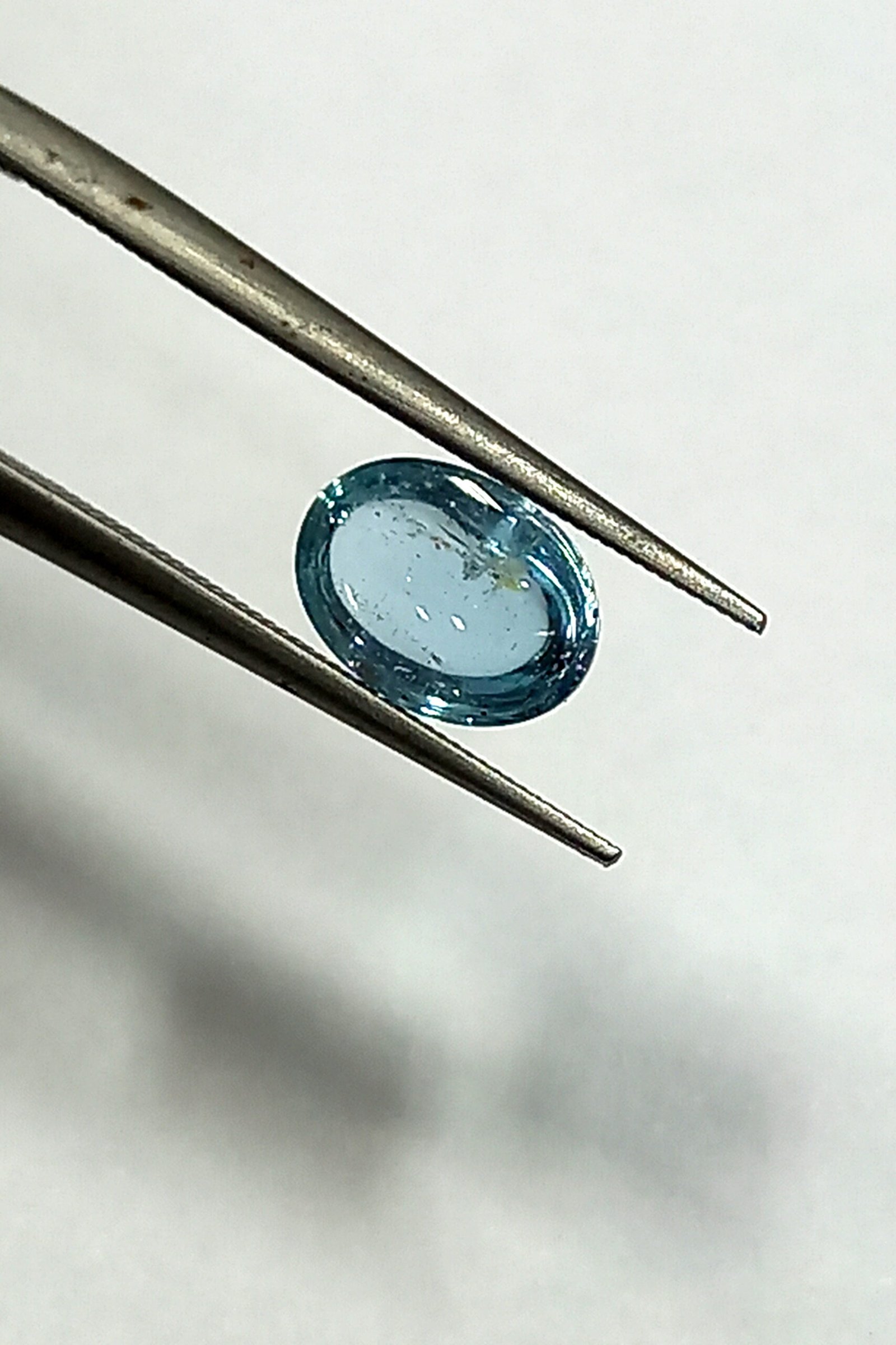 0.80 Cts Brazil Aquamarine Cabochon Gemstone Oval Blue 7.1*5 MM AQ3 - Image 3
