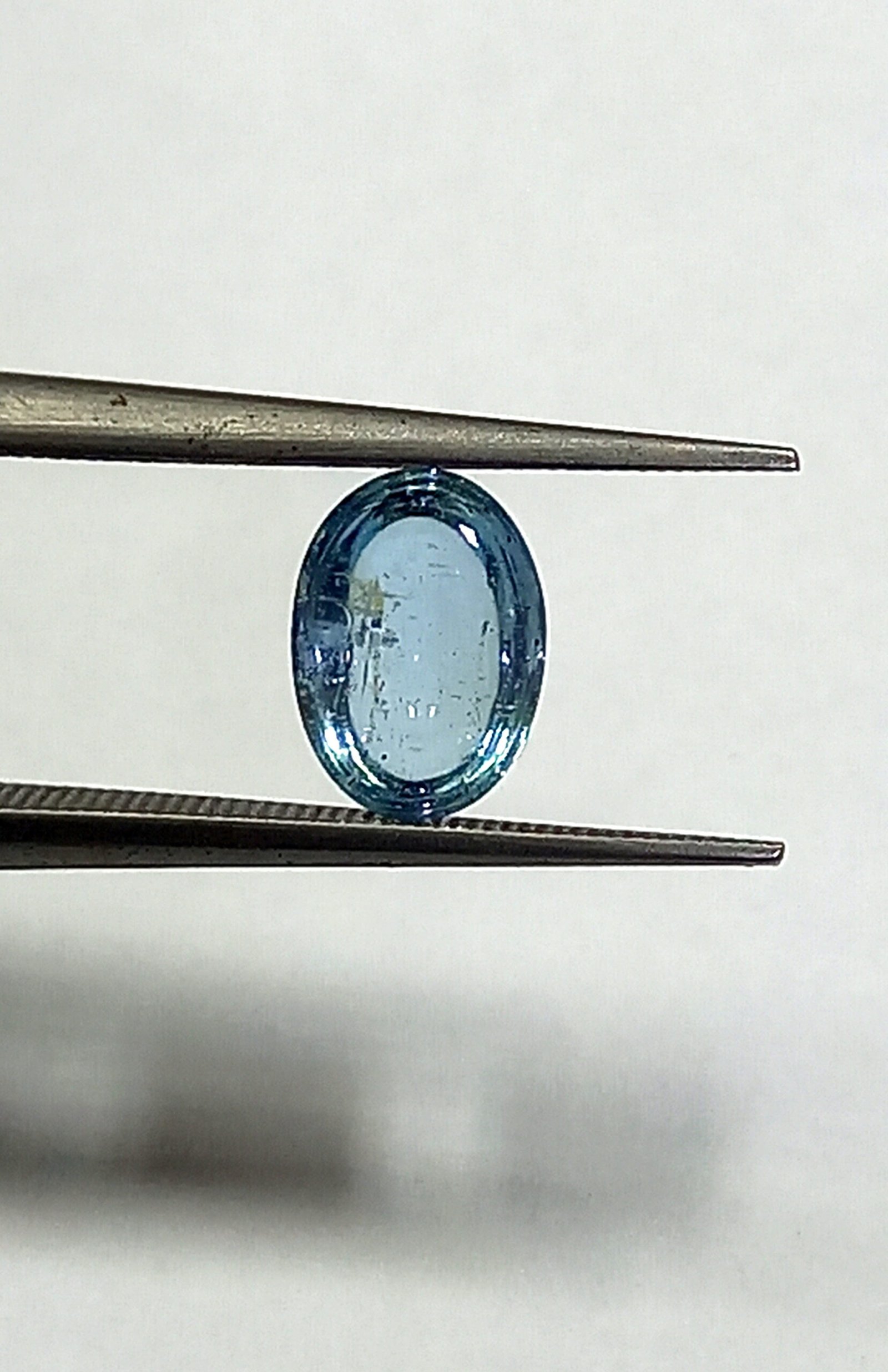 0.80 Cts Brazil Aquamarine Cabochon Gemstone Oval Blue 7.1*5 MM AQ3 - Image 4