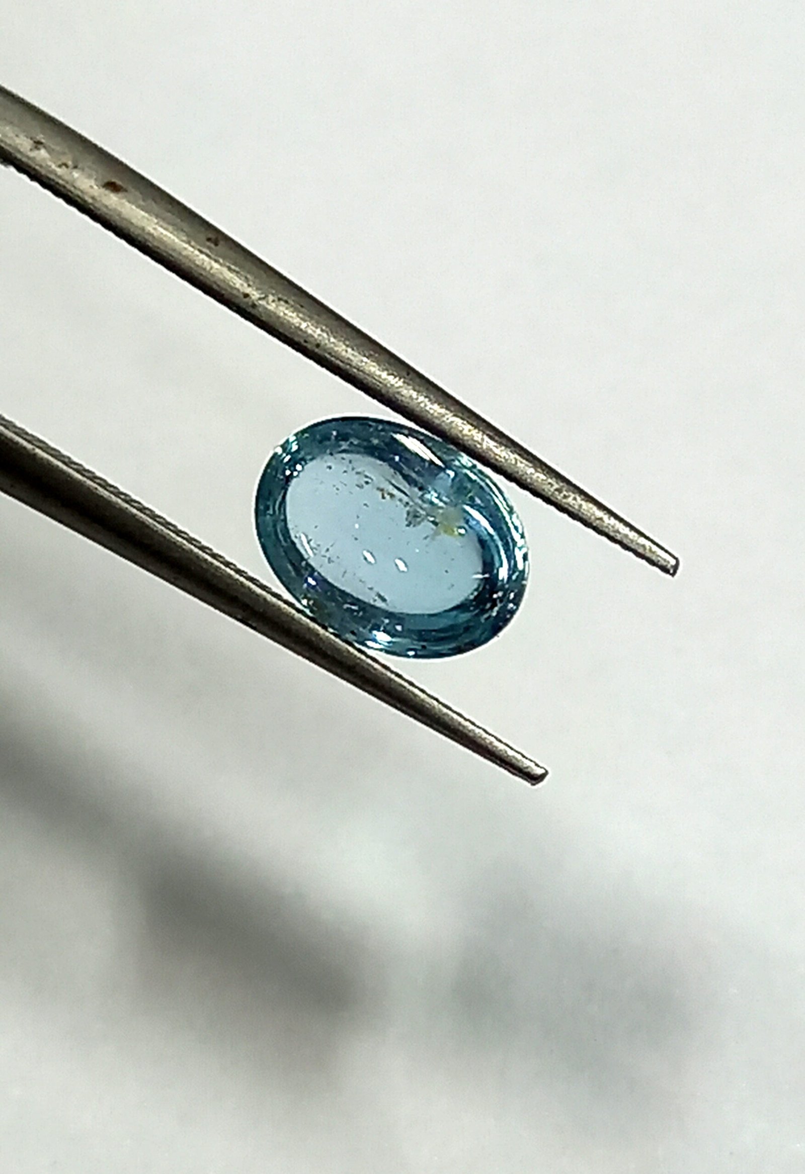 0.80 Cts Brazil Aquamarine Cabochon Gemstone Oval Blue 7.1*5 MM AQ3 - Image 6