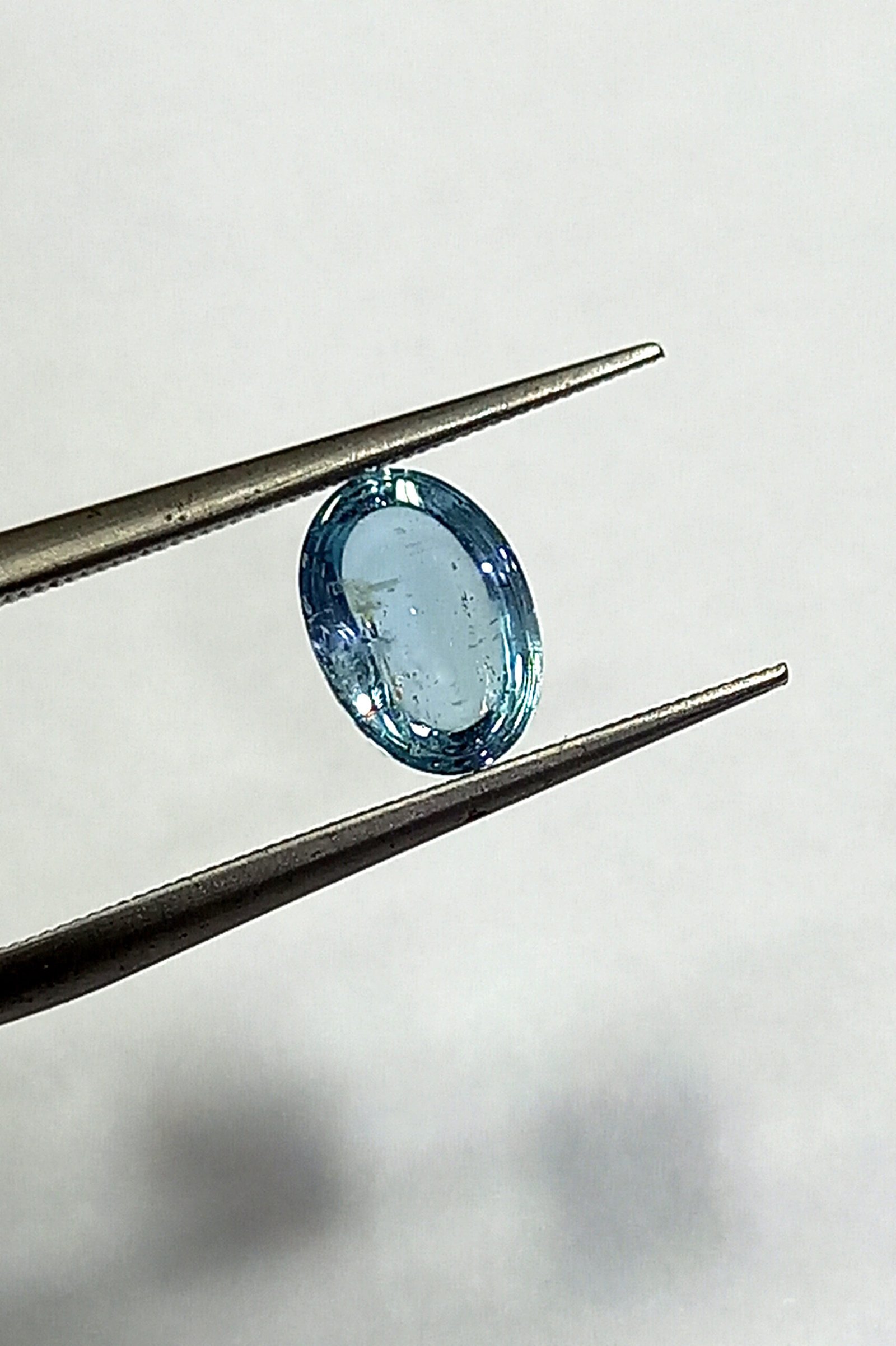 0.80 Cts Brazil Aquamarine Cabochon Gemstone Oval Blue 7.1*5 MM AQ3 - Image 7