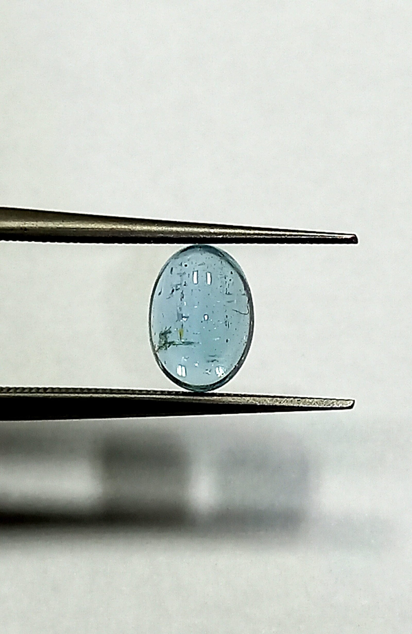 0.80 Cts Brazil Aquamarine Cabochon Gemstone Oval Blue 7.1*5 MM AQ3 - Image 8