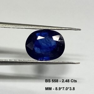 2.48 Cts Oval Cut Blue Sapphire Gemstone