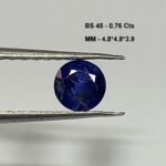 0.76 Cts Round Cut Natural Kashmir Blue Sapphire Gemstone