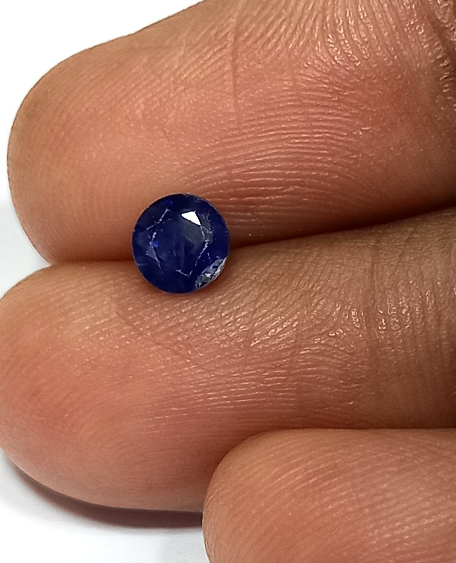 0.76 Cts Round Cut Natural Kashmir Blue Sapphire Gemstone 4.8*4.8 MM BS45 - Image 5