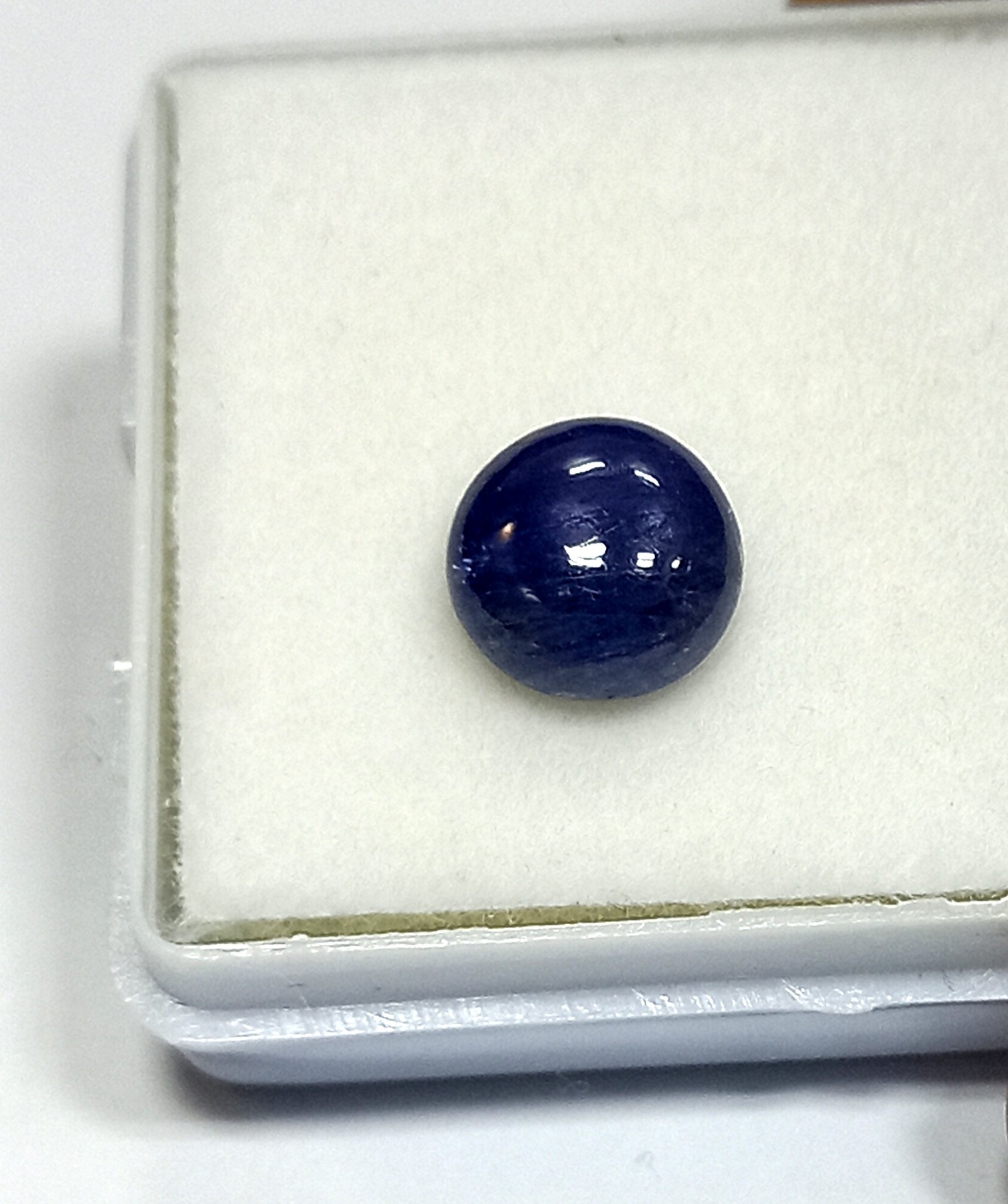 2.51 Cts Burmese Blue Sapphire Cabochon Round Gemstone 7.9*7.8 MM BS106 - Image 7