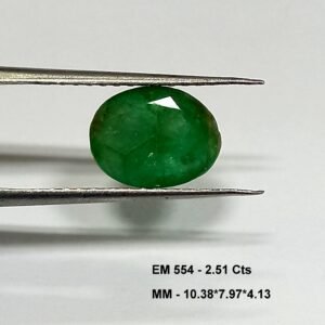 2.51 Cts Natural Zambian Emerald Gemstone Oval Cut