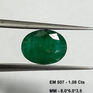 1.08 Cts Natural Brazil Emerald Gemstone Oval Cut