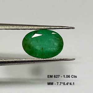 1.06 Cts Oval Cut Natural Zambian Emerald Gemstone
