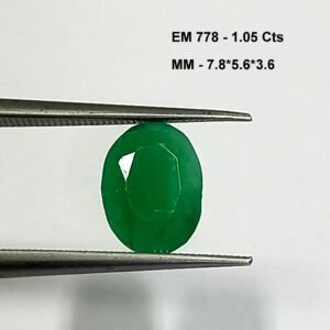 1.05 Cts Natural Zambian Emerald Gemstone Oval Cut