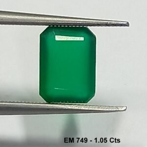 1.05 Cts Emerald Cut Natural Zambian Emerald Gemstone
