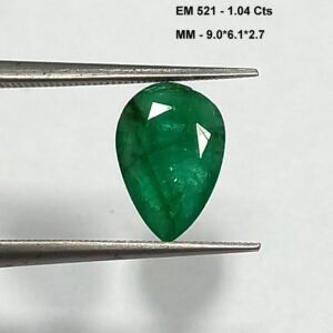 1.04 Cts Natural Zambian Emerald Gemstone Pear Cut