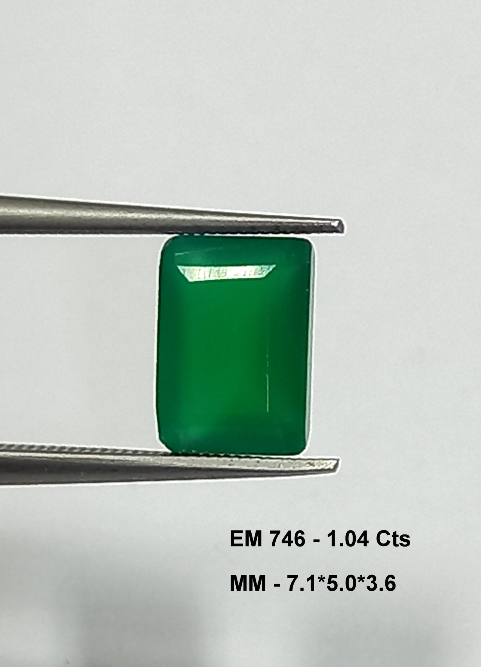 1.04 Cts Natural Zambian Emerald Gemstone Emerald Cut