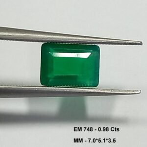 0.98 Cts Natural Zambian Emerald Gemstone Emerald Cut