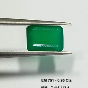 0.95 Cts Emerald Cut Natural Zambian Emerald Gemstone