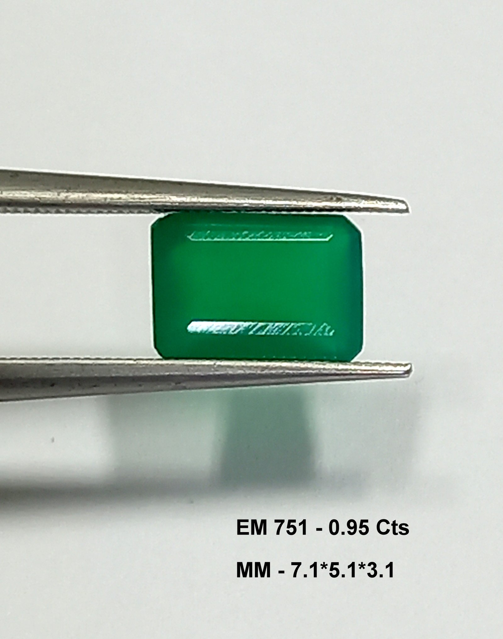 0.95 Cts Emerald Cut Natural Zambian Emerald Gemstone