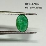 0.72 Cts Natural Zambian Emerald Cabochon Oval Gemstone