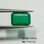 0.75 Cts Natural Zambian Emerald Gemstone Emerald Cut