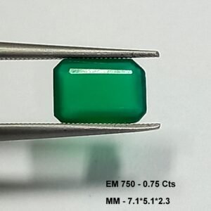 0.75 Cts Natural Zambian Emerald Gemstone Emerald Cut