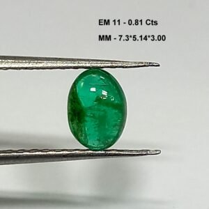 0.81 Cts Natural Zambian Emerald Cabochon Oval Gemstone